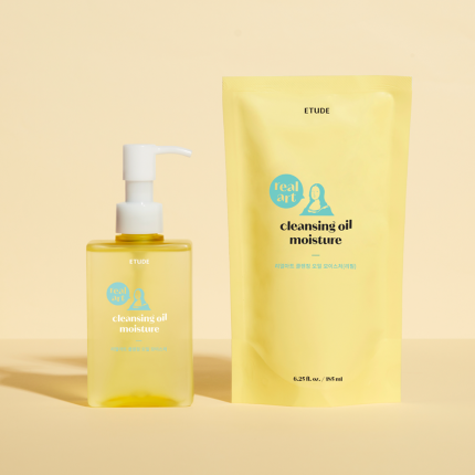 ETUDE Real Art Cleansing Oil Moisture & Refill 185ml+185ml